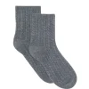 Kujten Socks & Leg Warmers>Twisted Cashmere Socks, 4-Threads Gris Flanelle