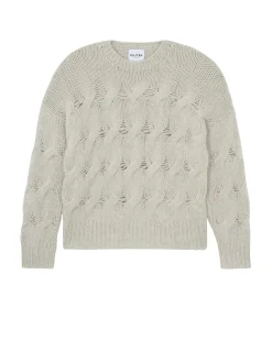 Kujten Sweaters & Sweatshirts>Twisted Round Neck Cashmere Sweater, 10-Threads Avoine