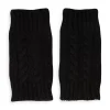 Kujten Gloves & Mittens>Twisted Short Cashmere Mittens, 12-Threads Noir