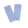 Kujten Gloves & Mittens>Twisted Short Cashmere Mittens, 12-Threads Bleu Jeans