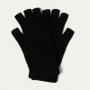 Kujten Gloves & Mittens>Unisex Cashmere Finger Mittens, 4-Threads Noir