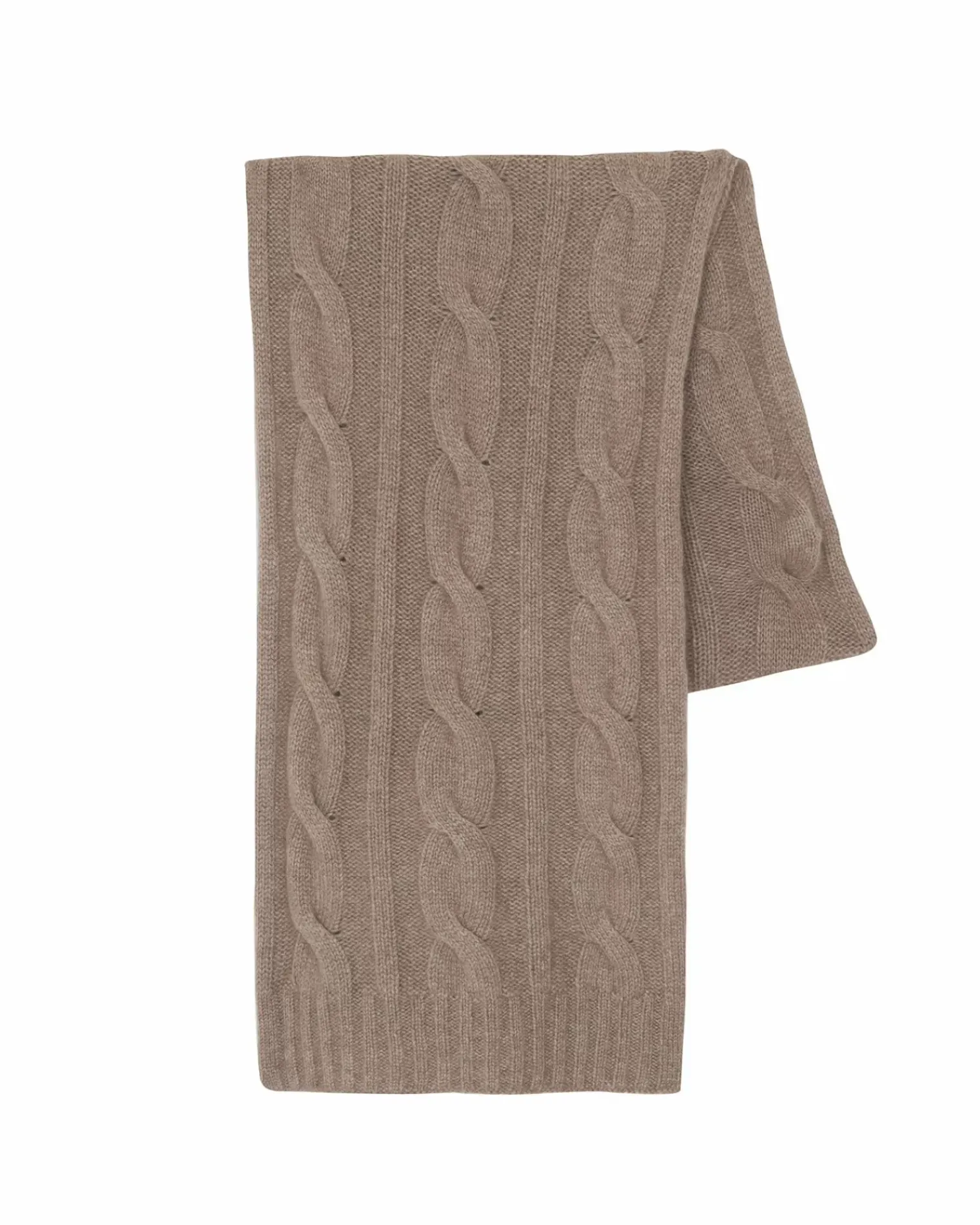 Kujten Scarves & Snoods>Unisex Cashmere Scarf, 6-Threads Beige Taupe