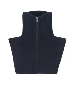 Kujten Scarves & Snoods>Unisex Cashmere Snood Bleu Marine Fonce