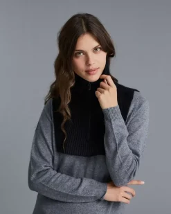 Kujten Scarves & Snoods>Unisex Plain Cashmere Snood Noir