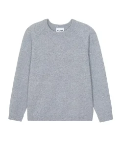 Kujten Sweaters & Sweatshirts>Unisex Round Neck Sweatshirt Gris Mouline