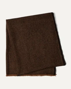 Kujten Scarves & Snoods>Unisex Woven Cashmere Scarf Marron Epice