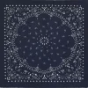 Kujten Scarves & Snoods>Very Large Cashmere Bandana, 2-Threads Bleu Marine Fonce