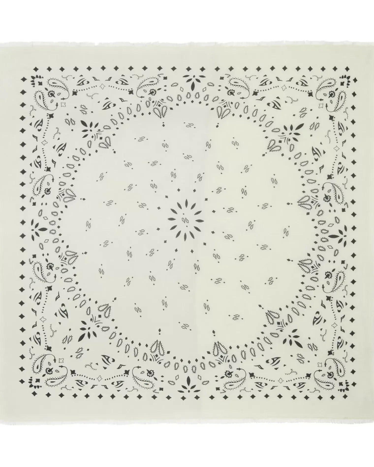 Kujten Scarves & Snoods>Very Large Cashmere Bandana, 2-Threads Blanc