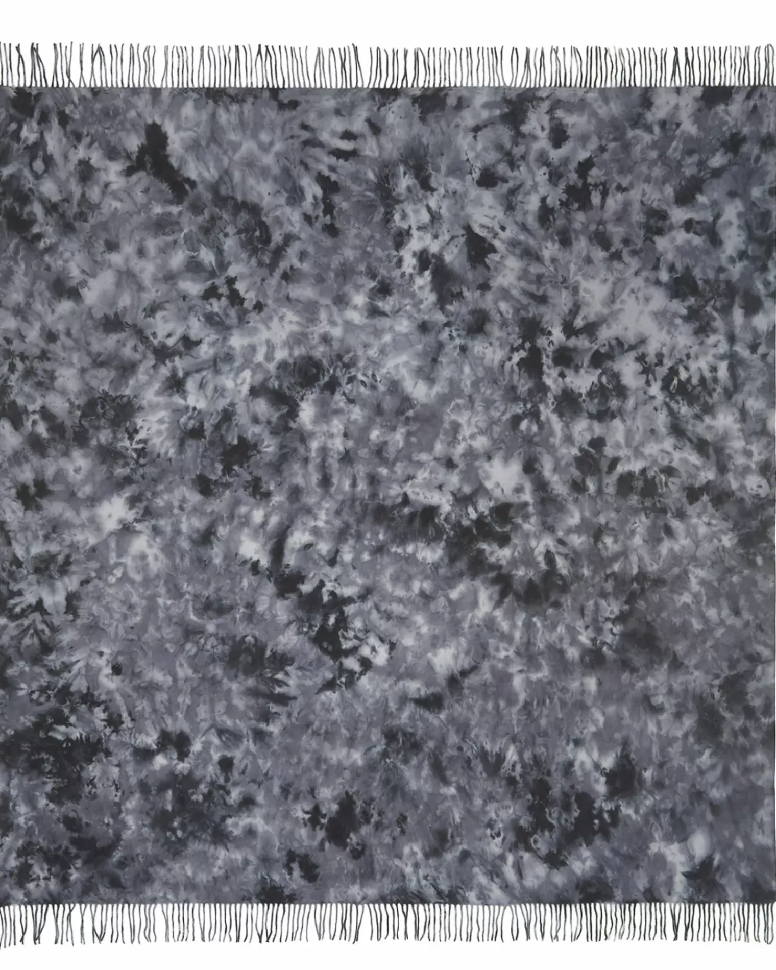 Kujten Scarves & Snoods>Very Large Fringed Bandana Gris Flanelle