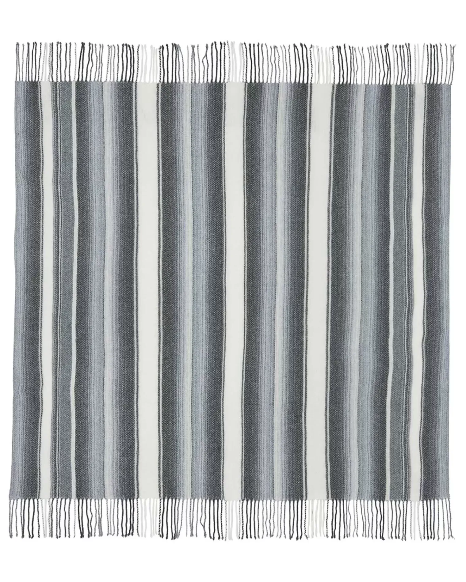 Kujten Scarves & Snoods>Very Large Fringed Bandana Gris Flanelle