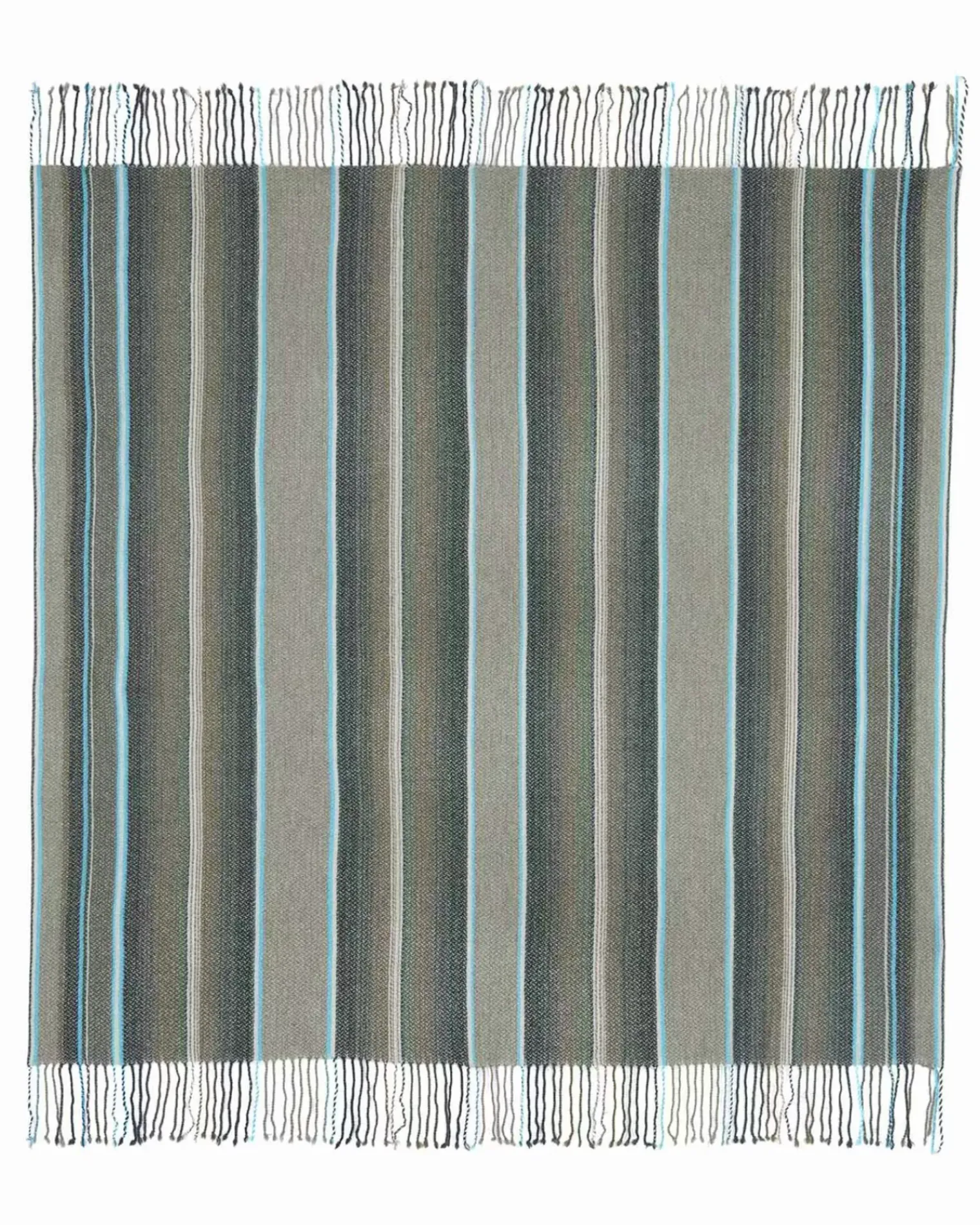 Kujten Scarves & Snoods>Very Large Fringed Bandana Kaki Chine