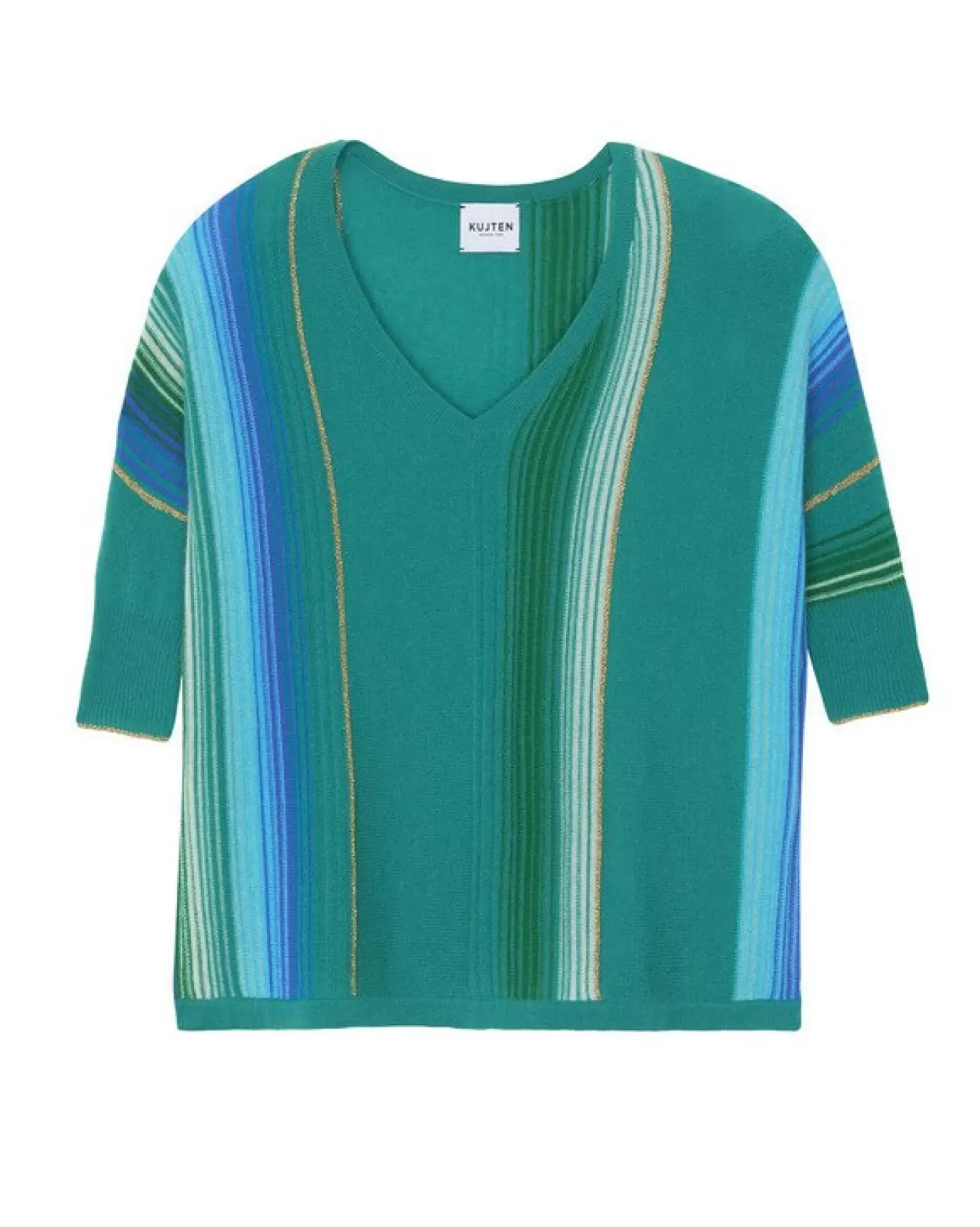 Kujten Sweaters & Sweatshirts>V-Neck Oversize Cashmere Sweater Vert Jade