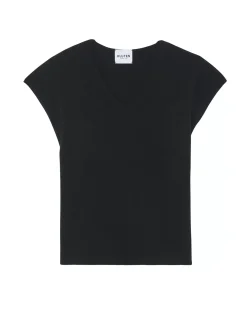 Kujten Sweaters & Sweatshirts>V-Neck Sleeveless Cashmere Sweater Noir