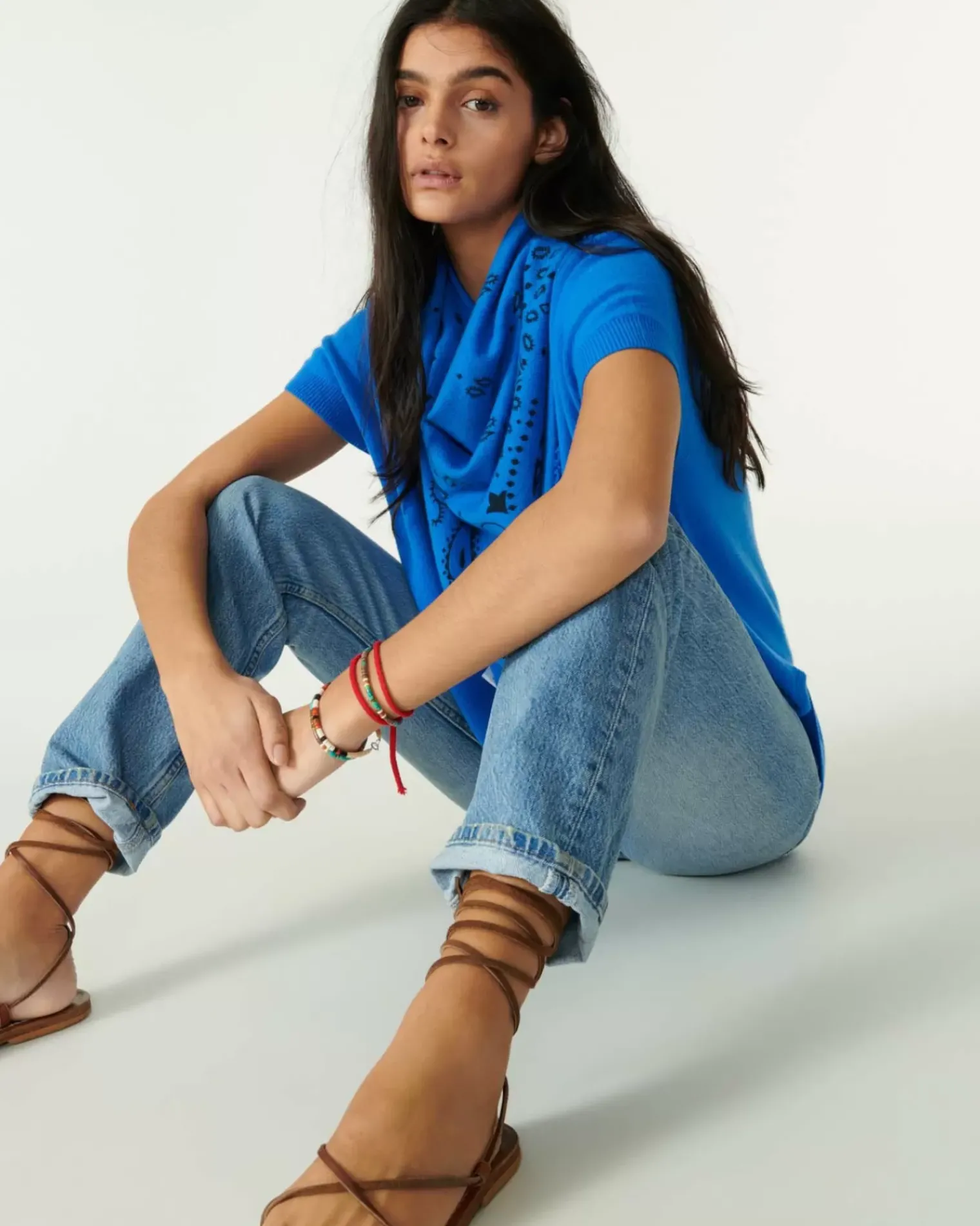 Kujten Sweaters & Sweatshirts>V-Neck Sleeveless Cashmere Sweater Deep Kabalos