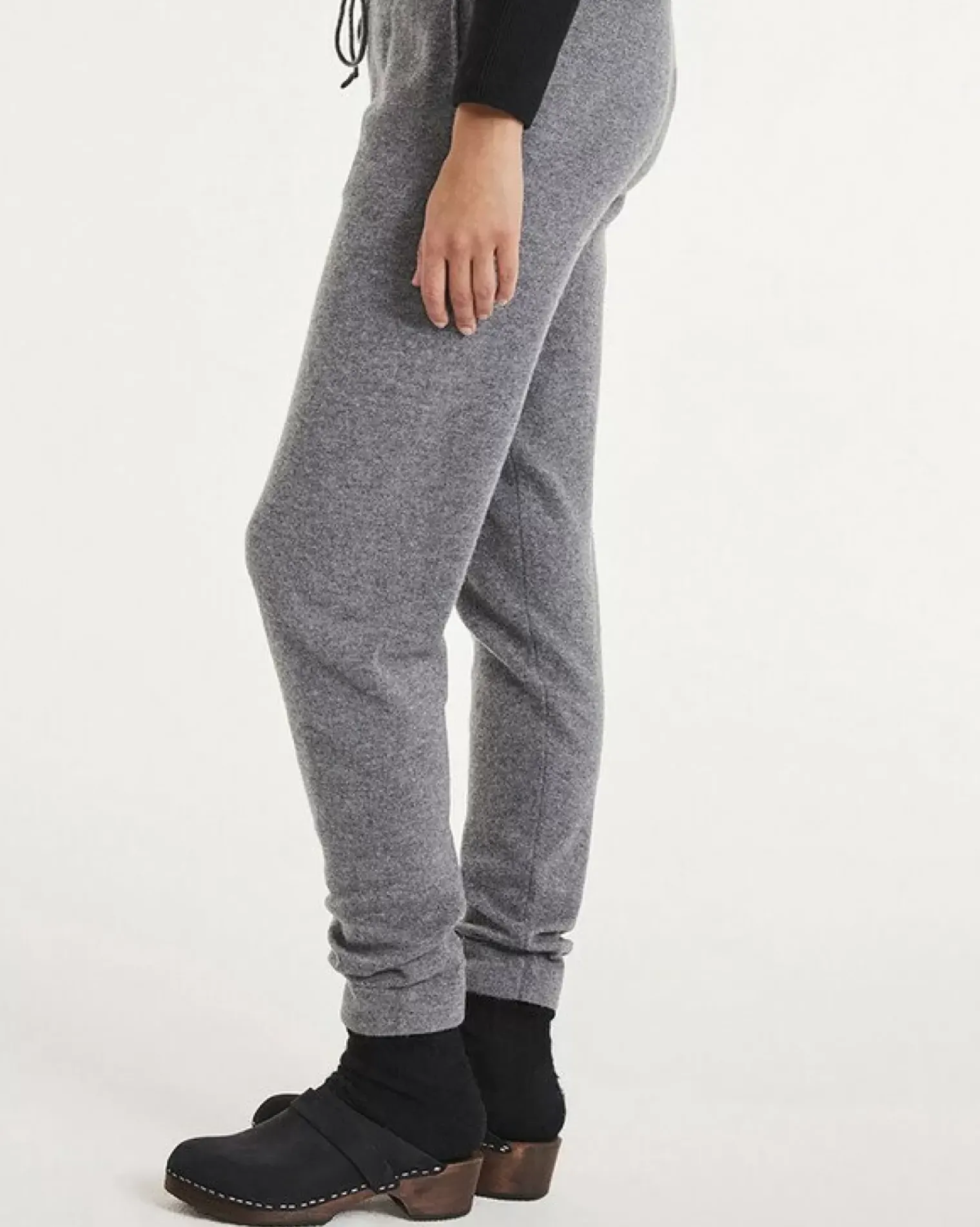 Kujten Joggings & Leggings>Woman Cashmere Jogging, 2-Threads Gris Flanelle