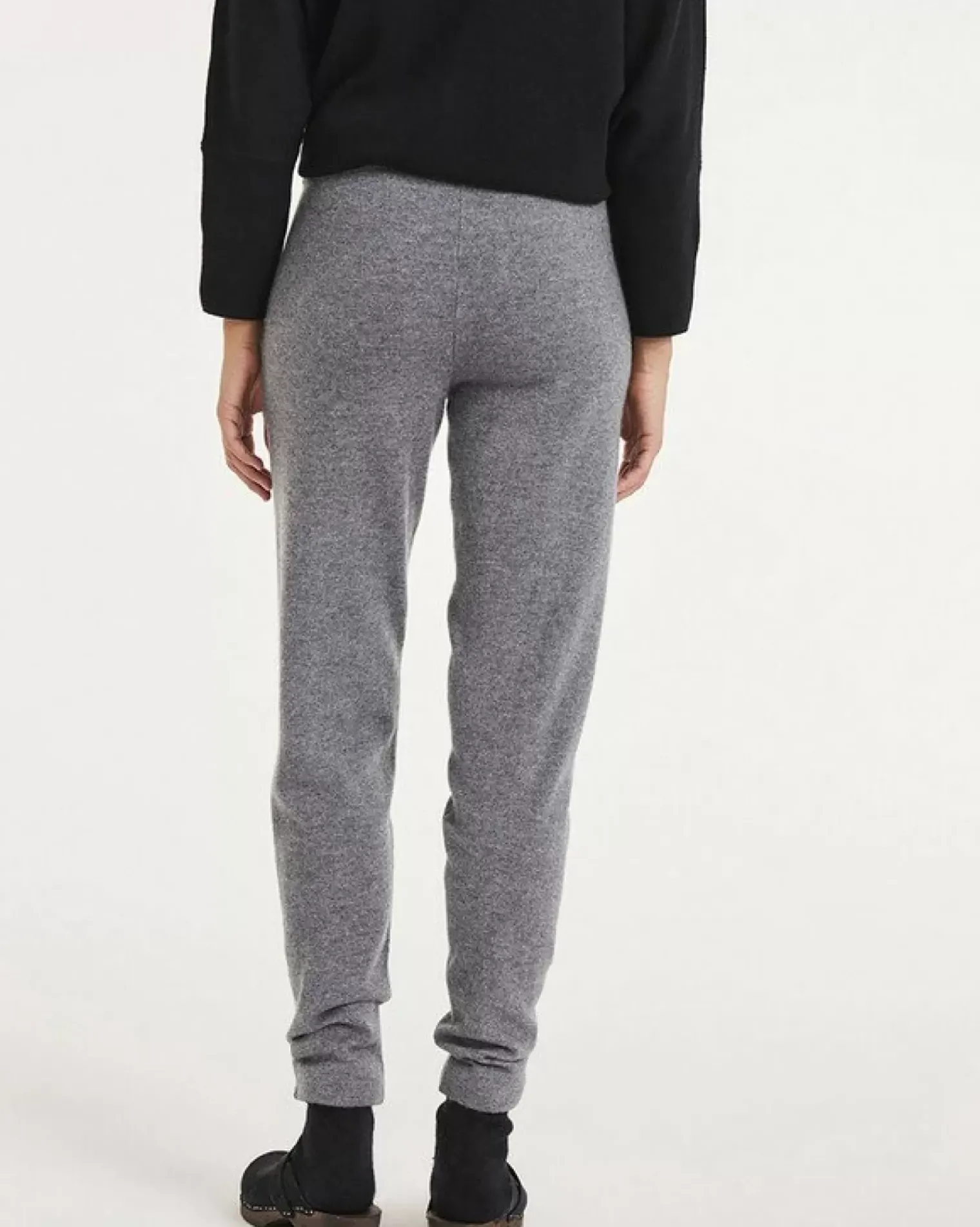 Kujten Joggings & Leggings>Woman Cashmere Jogging, 2-Threads Gris Flanelle