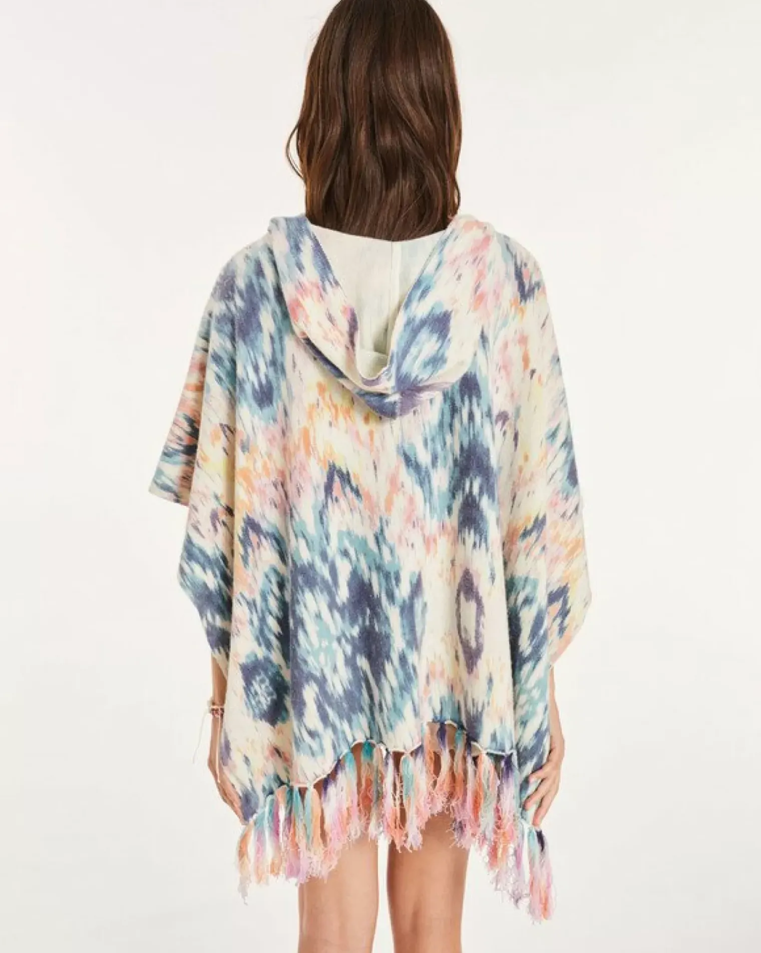 Kujten Capes & Ponchos>Woman Fringed Cashmere Cape Candy Pink