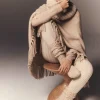 Kujten Capes & Ponchos>Woman Fringed Cashmere Poncho, 10-Threads Organique