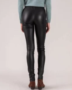 Kujten Joggings & Leggings>Woman Leather Legging Noir