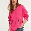Kujten Capes & Ponchos>Woman Oversized Cashmere Poncho Rose Fluo