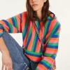 Kujten Capes & Ponchos>Woman Oversized Cashmere Poncho Orange Fluo