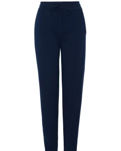 Kujten Joggings & Leggings>Woman Plain Cashmere Jogging Bleu Marine