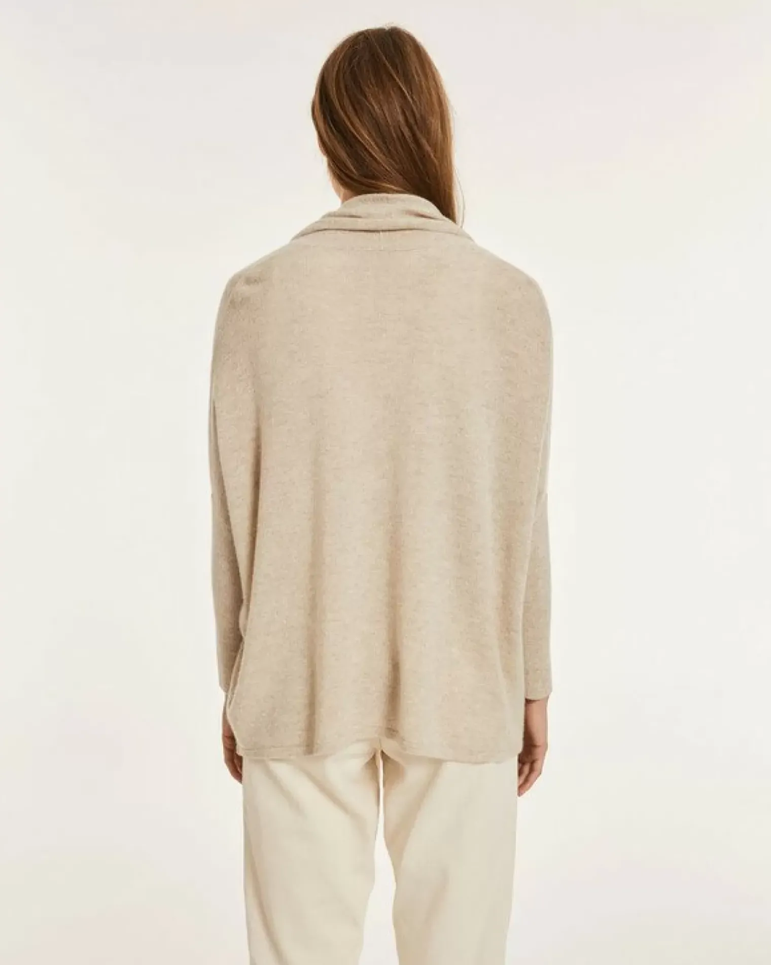 Kujten Jackets & Vests>Woman Shawl Collar Cashmere Vest Avoine