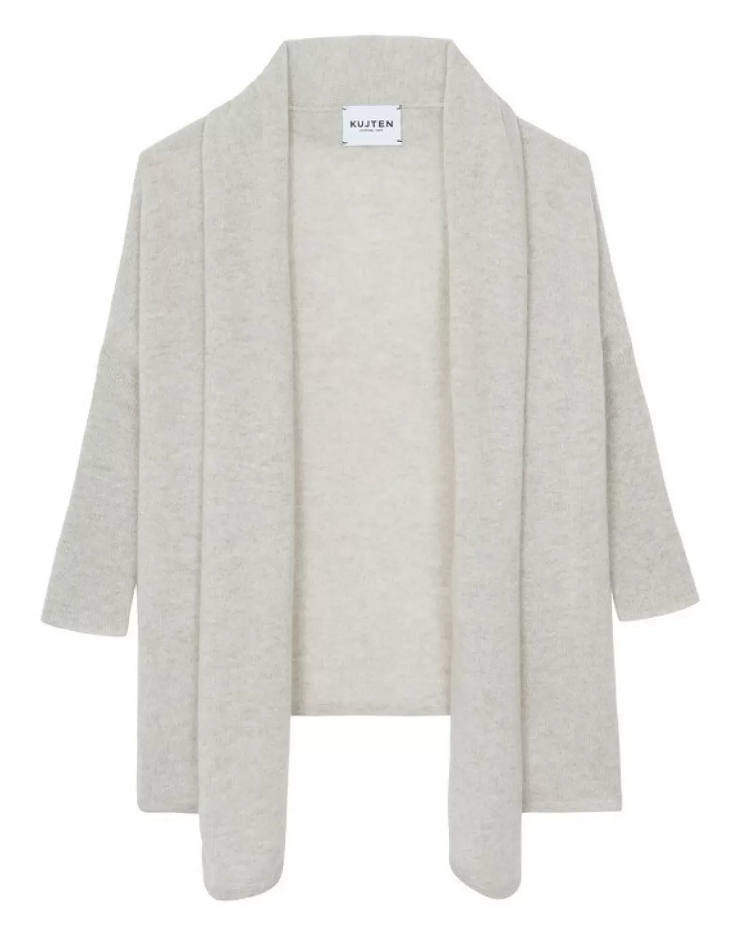 Kujten Jackets & Vests>Woman Shawl Collar Cashmere Vest Avoine