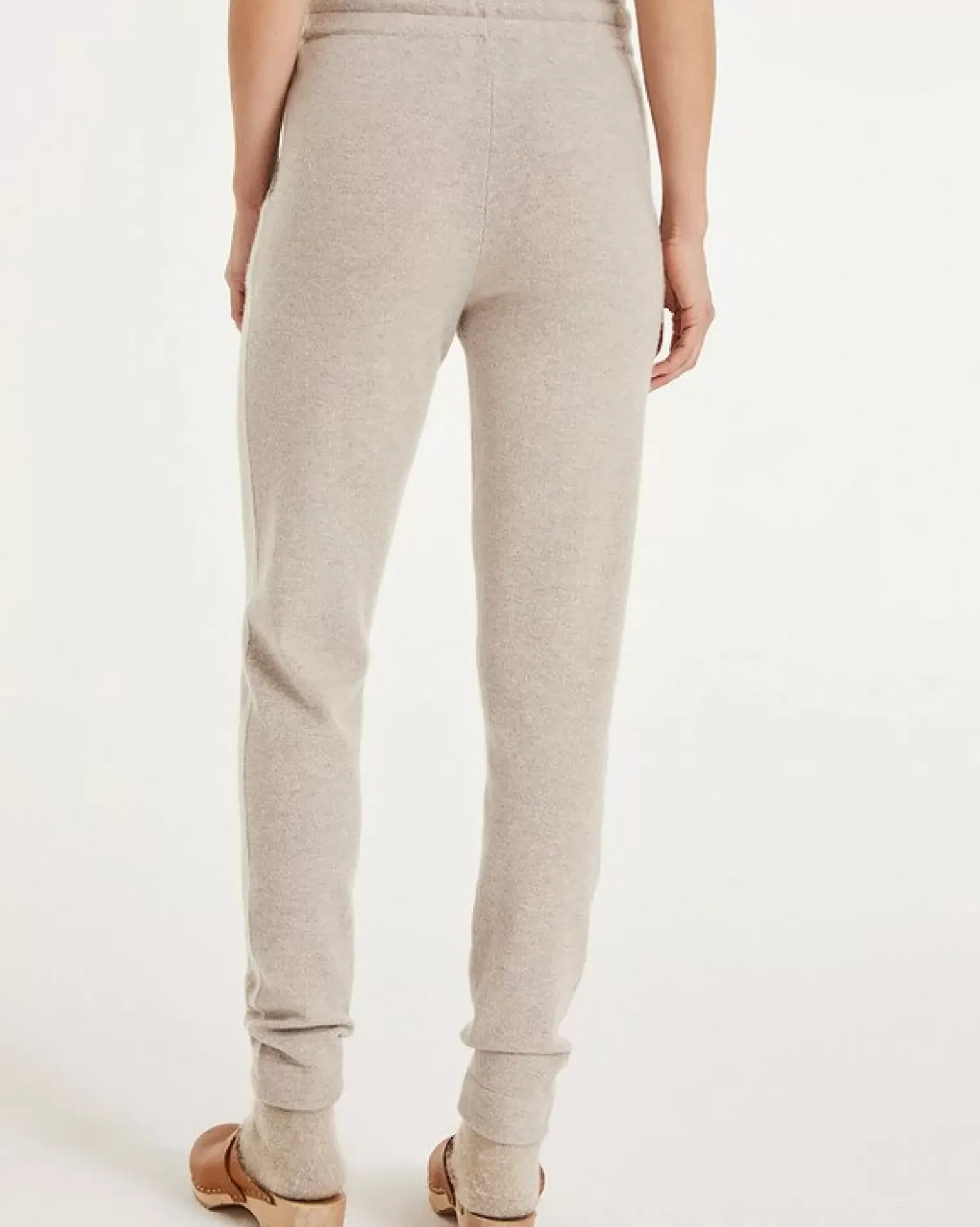 Kujten Joggings & Leggings>Woman Tattoo Two-Tone Cashmere Jogging Sable Chine