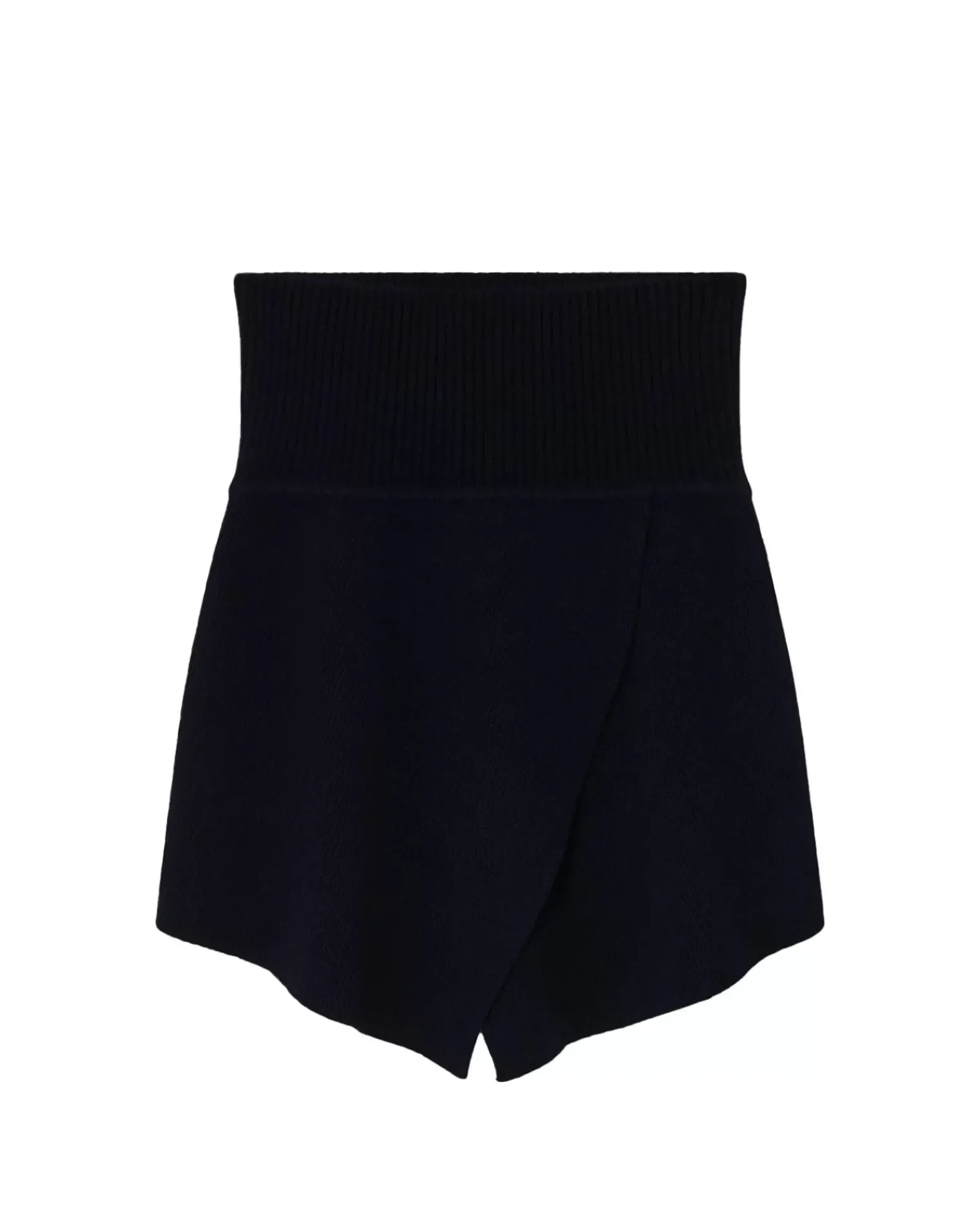 Kujten Dresses & Skirts>Women Asymmetric Short Cashmere Skirt Noir