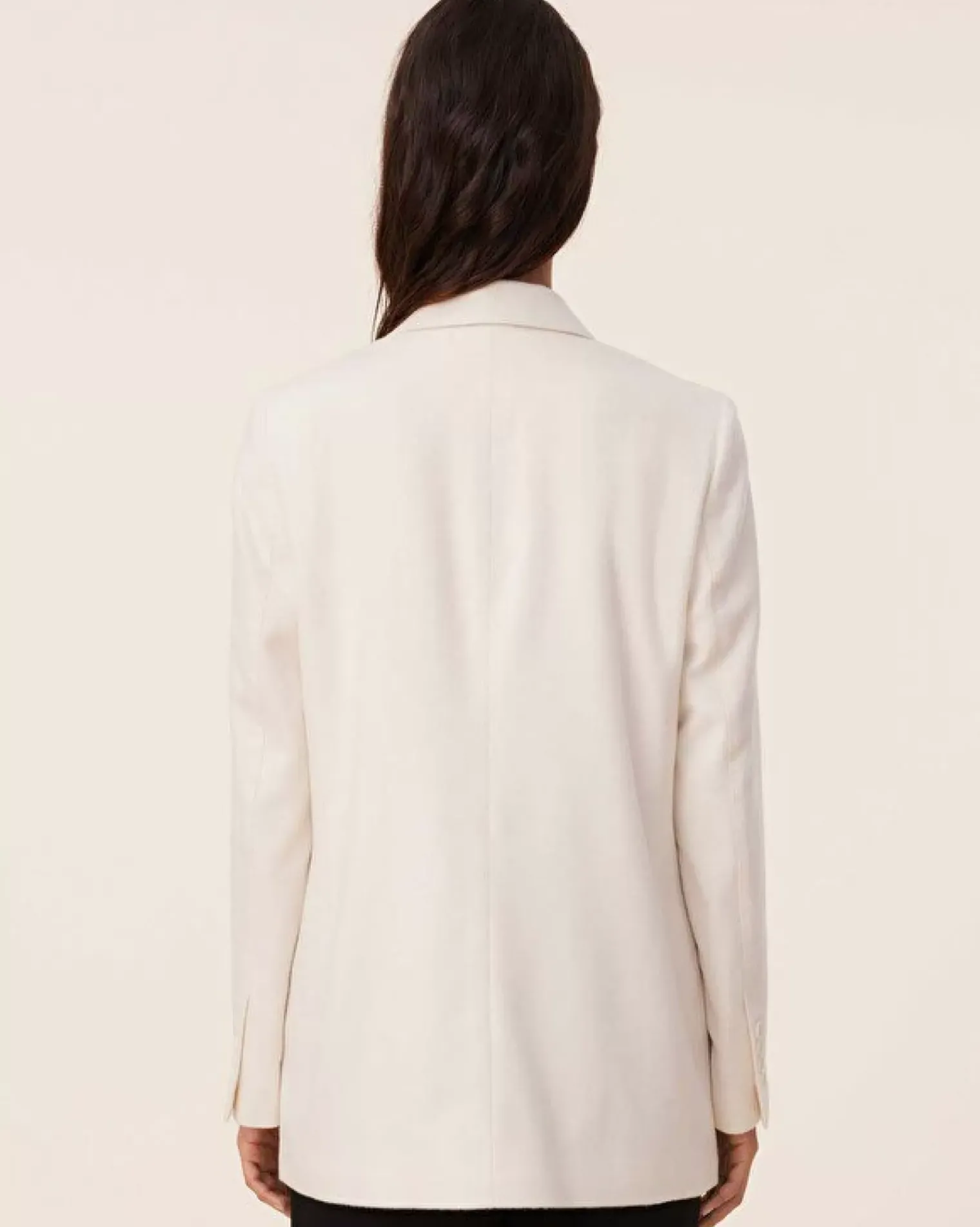 Kujten Coats>Women Blazer Collar Cashmere Jacket Blanc