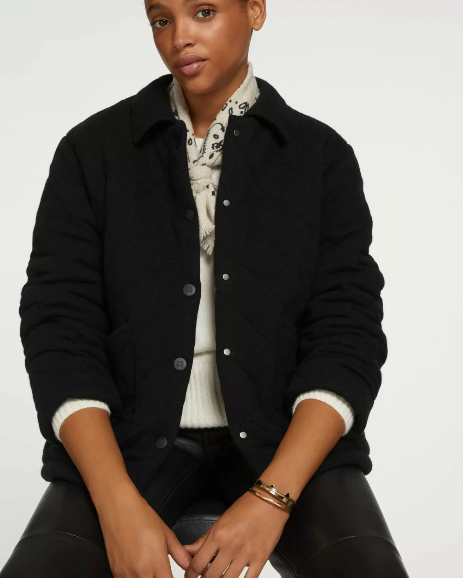 Kujten Coats>Women Cashmere Coat Noir
