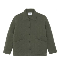 Kujten Coats>Women Cashmere Coat Kaki Fonce