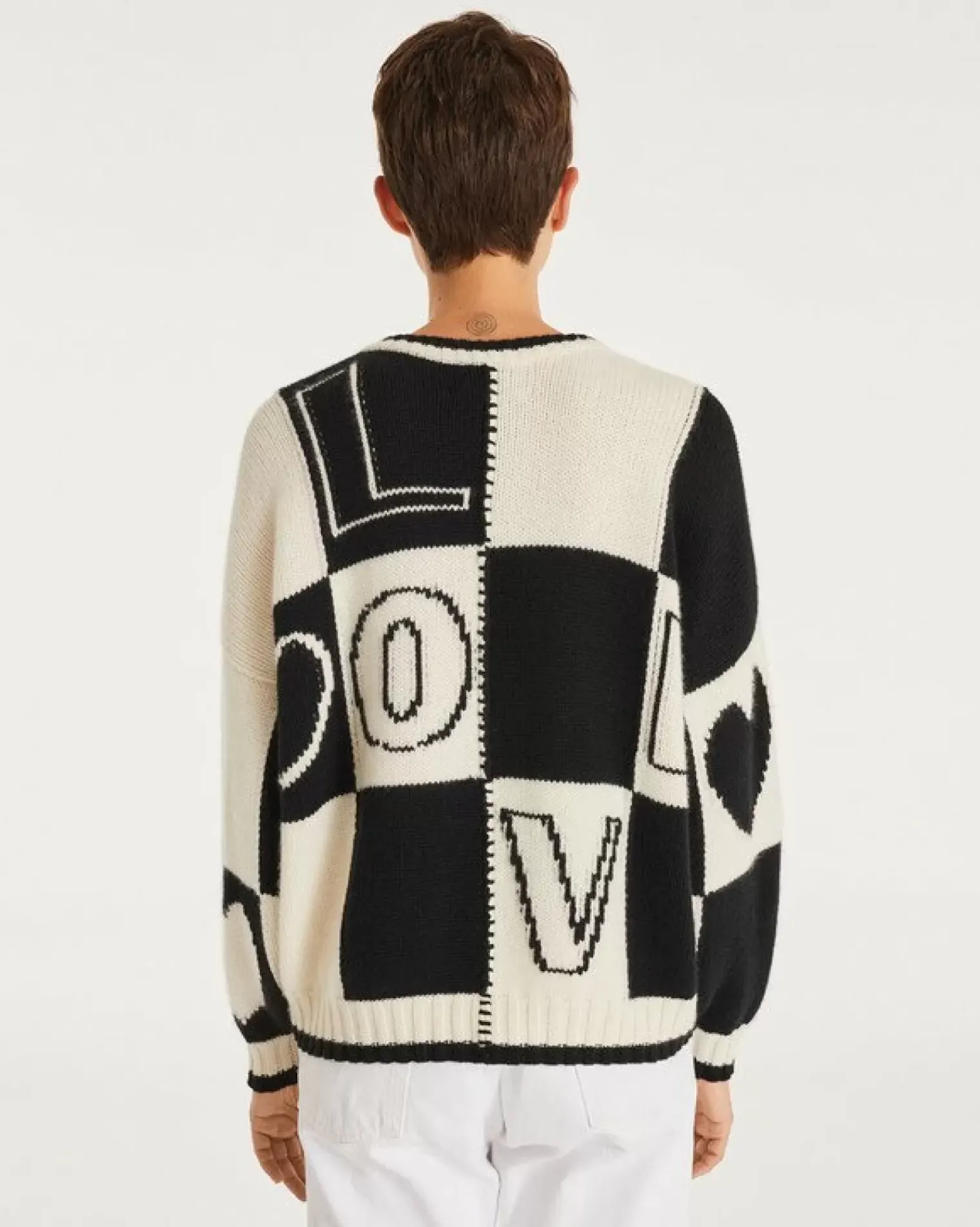 Kujten Sweaters & Sweatshirts>Women Cashmere Cropped Sweater Noir