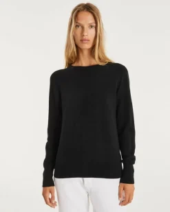Kujten Sweaters & Sweatshirts>Women Cashmere Halter Neck Sweater Noir