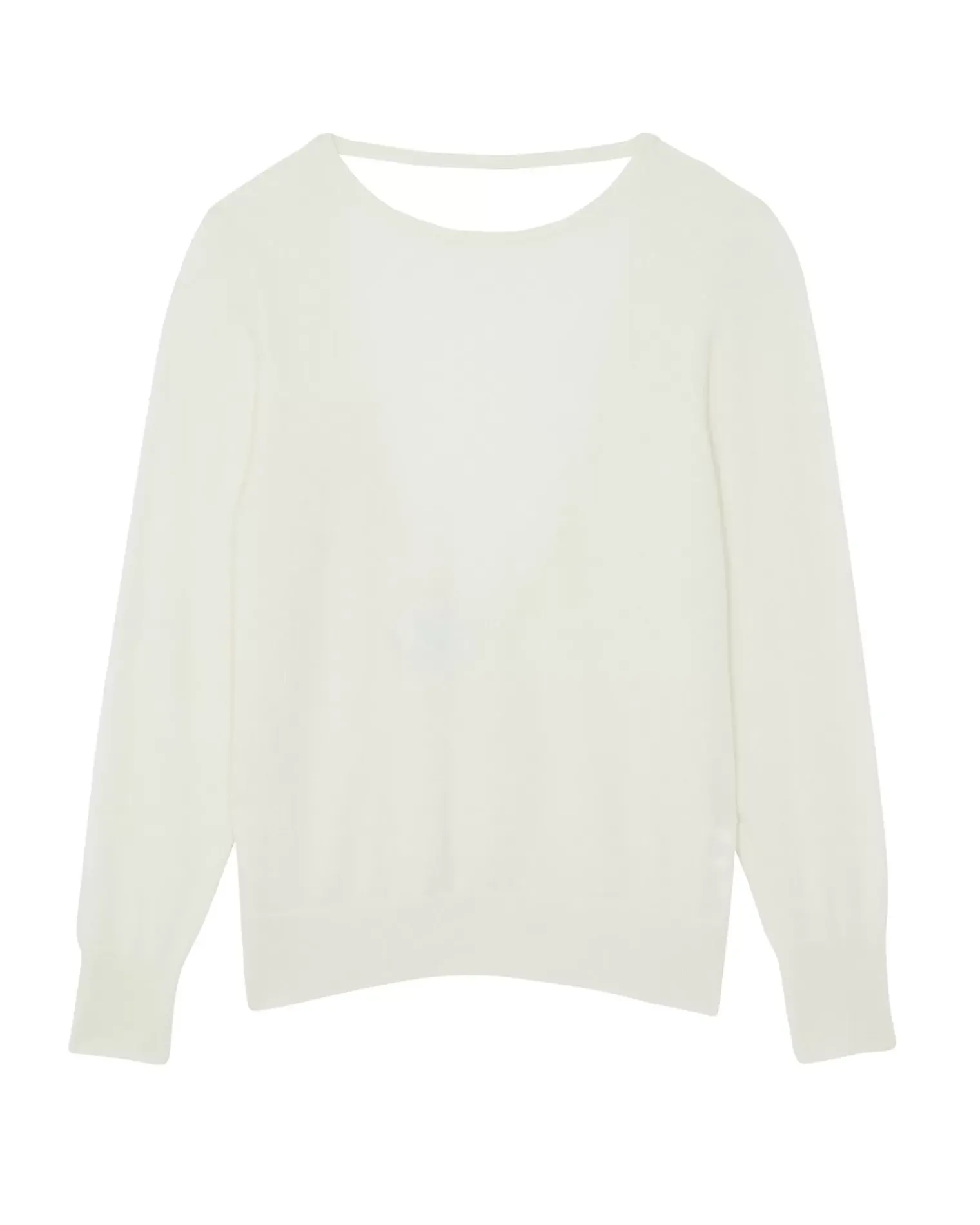 Kujten Sweaters & Sweatshirts>Women Cashmere Halter Neck Sweater Blanc