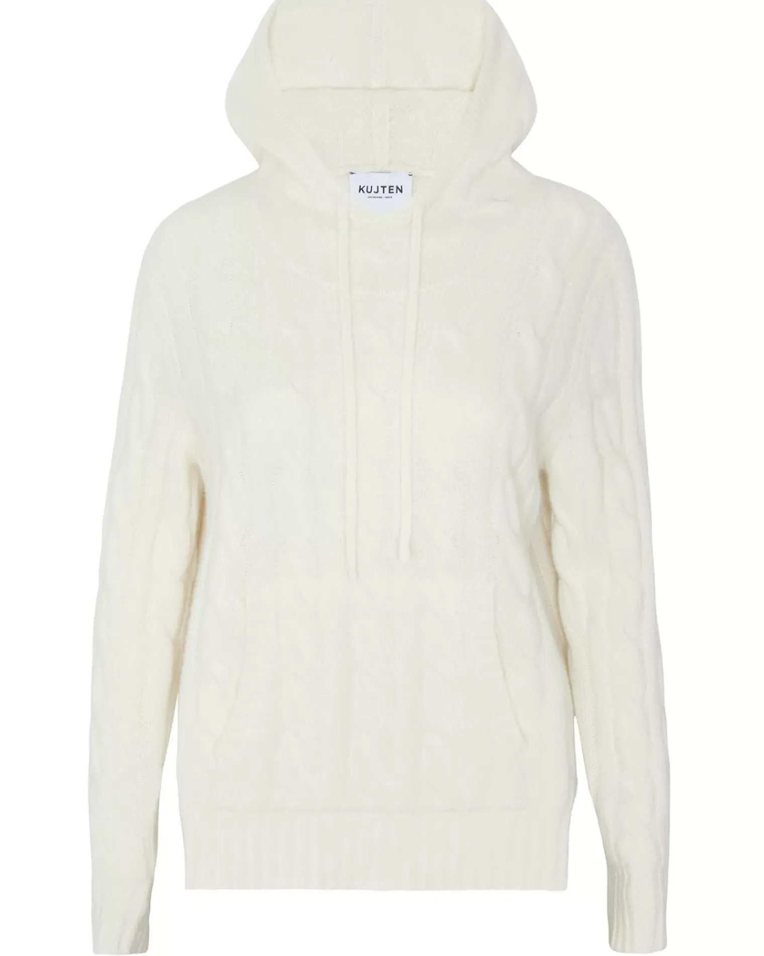 Kujten Hoodies>Women Cashmere Hoodie Blanc