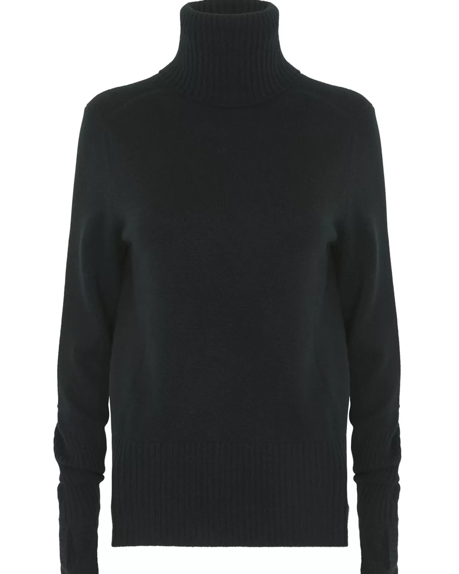 Kujten Sweaters & Sweatshirts>Women Cashmere Mitten Sleeves Sweater Noir
