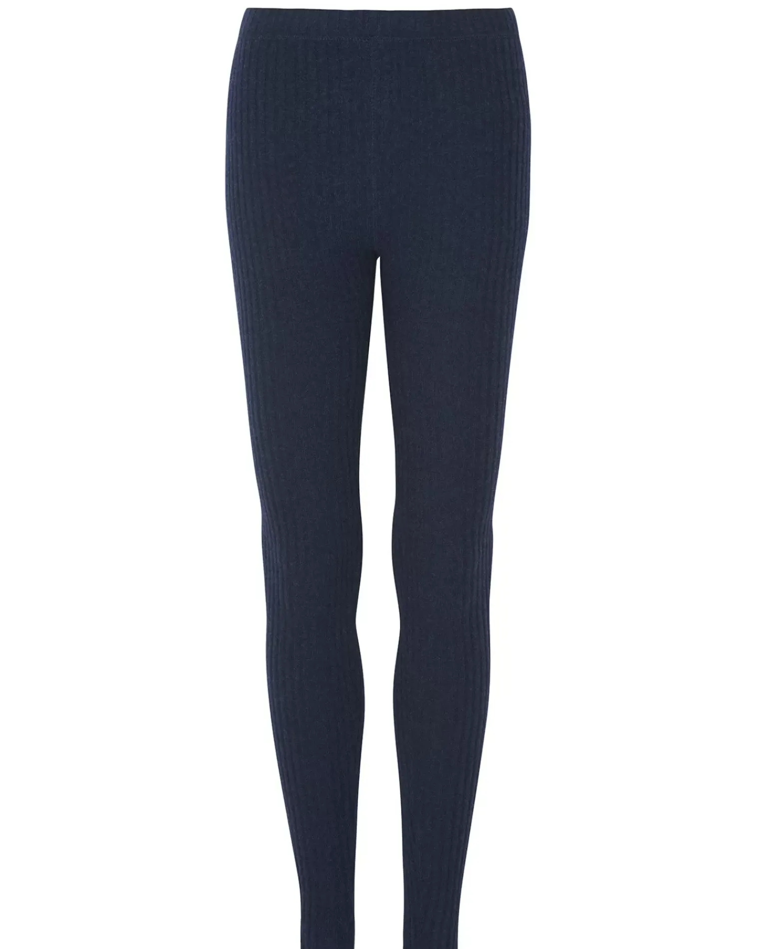 Kujten Joggings & Leggings>Women Cashmere Ribbed Leggings Bleu Indigo