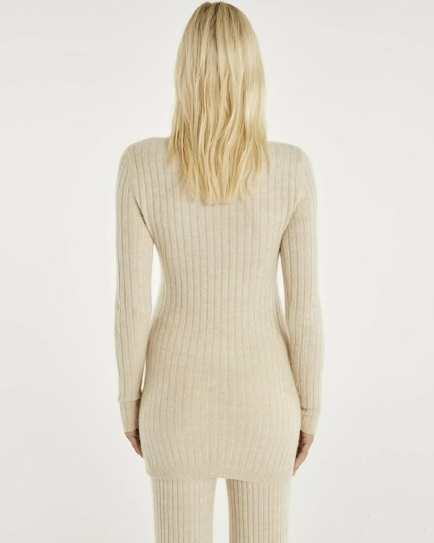 Kujten Sweaters & Sweatshirts>Women Cashmere Tunic Sweater Organique Mouline