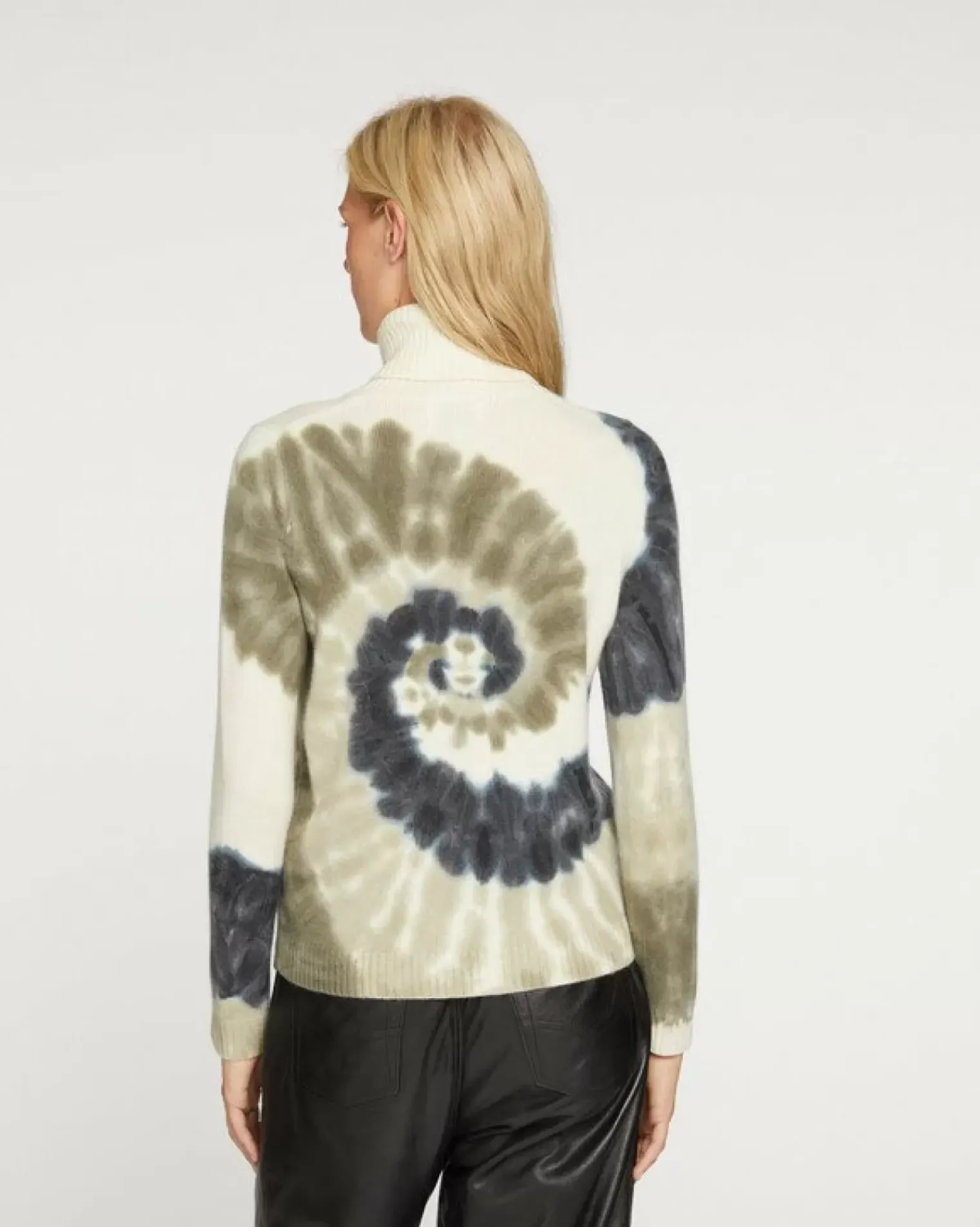 Kujten Sweaters & Sweatshirts>Women Cashmere Turtleneck Sweater Kaki Fonce
