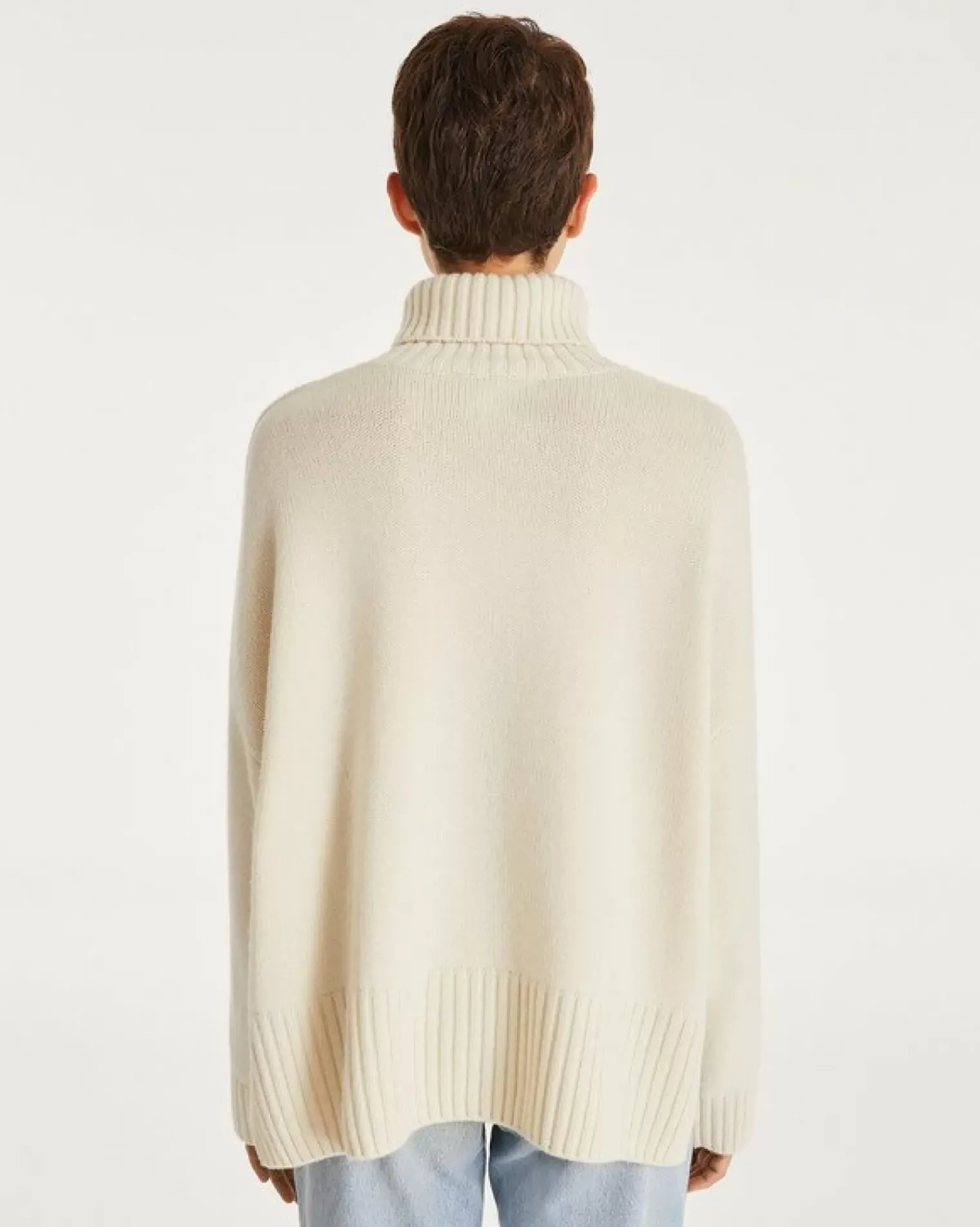 Kujten Sweaters & Sweatshirts>Women Cashmere Turtleneck Sweater Blanc Vintage