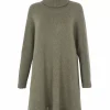 Kujten Capes & Ponchos>Women Fringed Cashmere Poncho, 10-Threads Kaki Chine