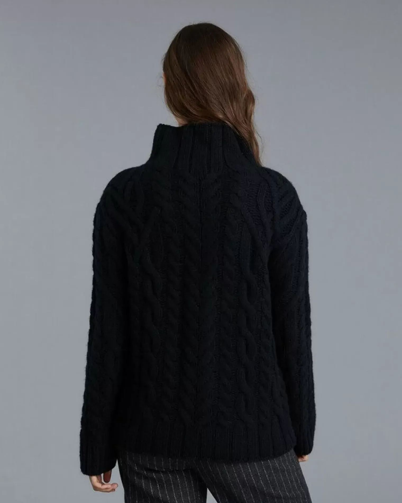 Kujten Sweaters & Sweatshirts>Women Funnel Neck Cashmere Sweater Blanc