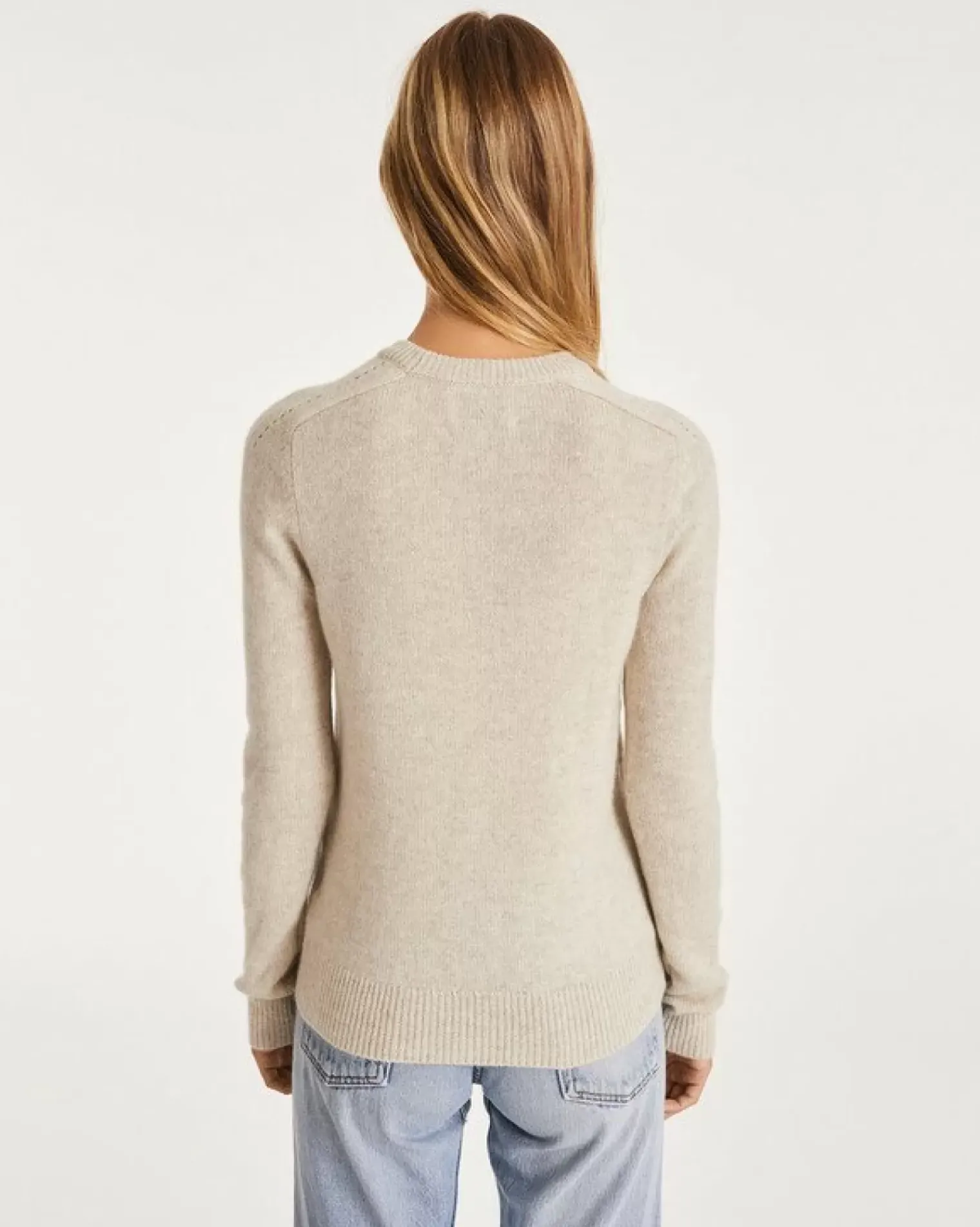 Kujten Sweaters & Sweatshirts>Women Long Sleeve Cashmere Sweater Avoine