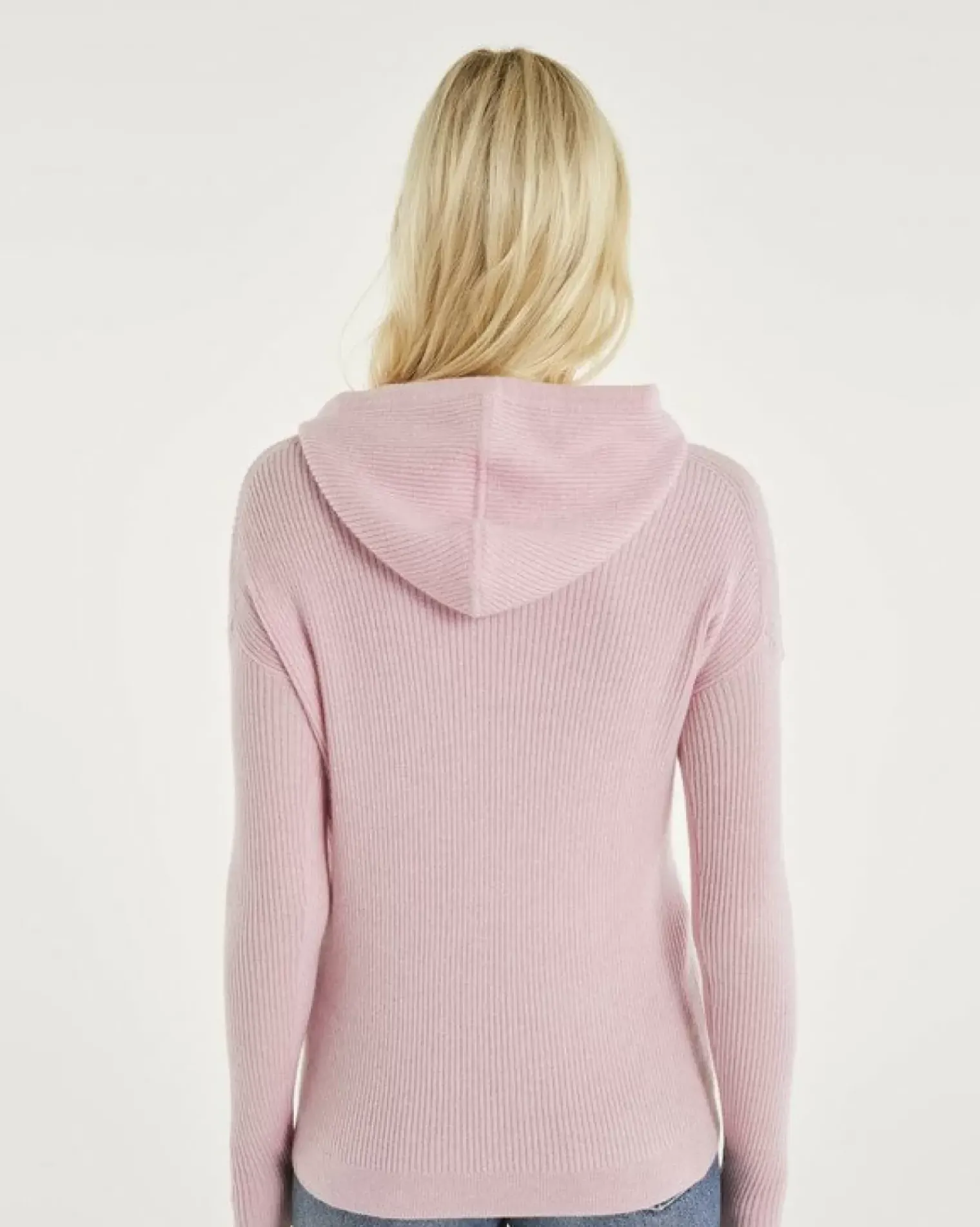 Kujten Hoodies>Women Mitten Sleeves Cashmere Sweatshirt Candy Pink