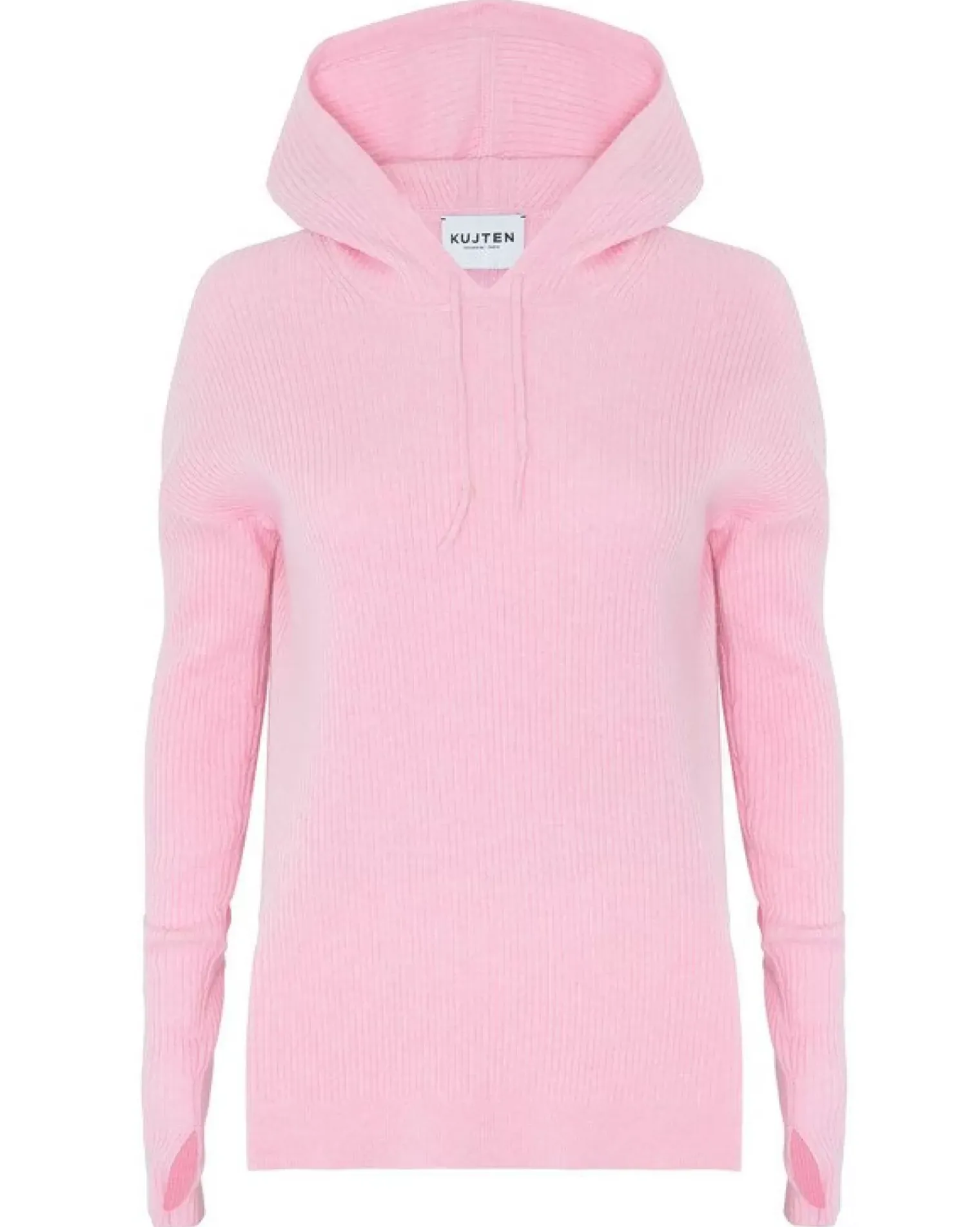 Kujten Hoodies>Women Mitten Sleeves Cashmere Sweatshirt Candy Pink