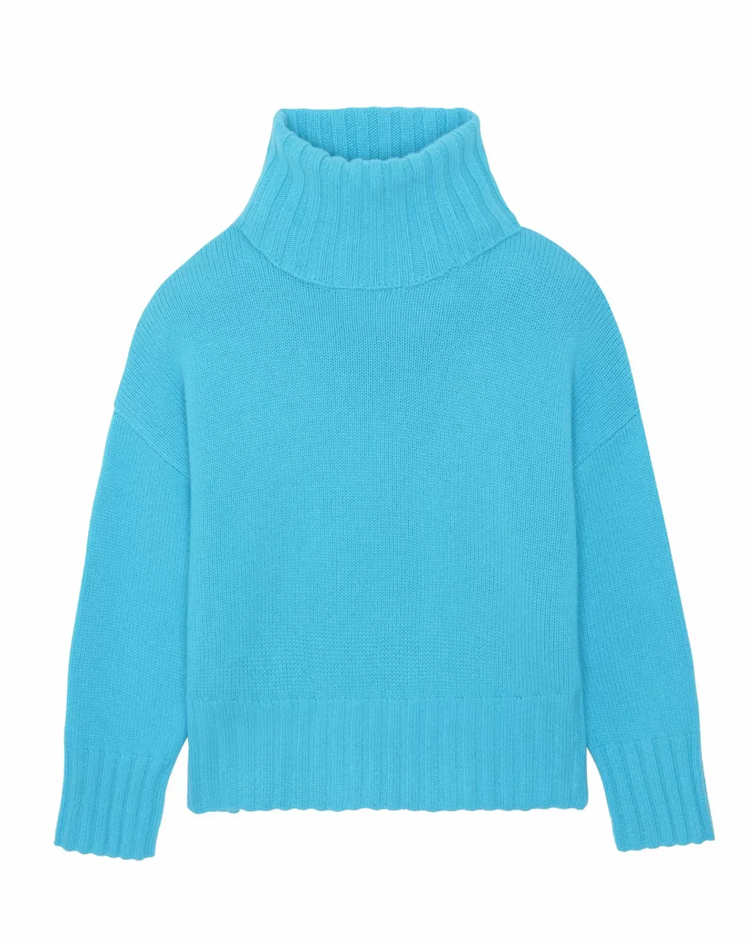 Kujten Sweaters & Sweatshirts>Women Oversized Cashmere Sweater Bleu Turquoise