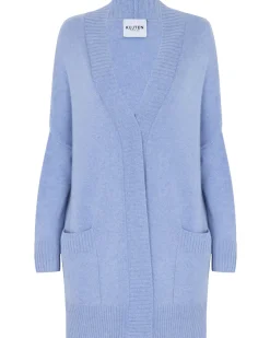 Kujten Jackets & Vests>Women Oversized Cashmere Cardigan, 4-Threads Jeans