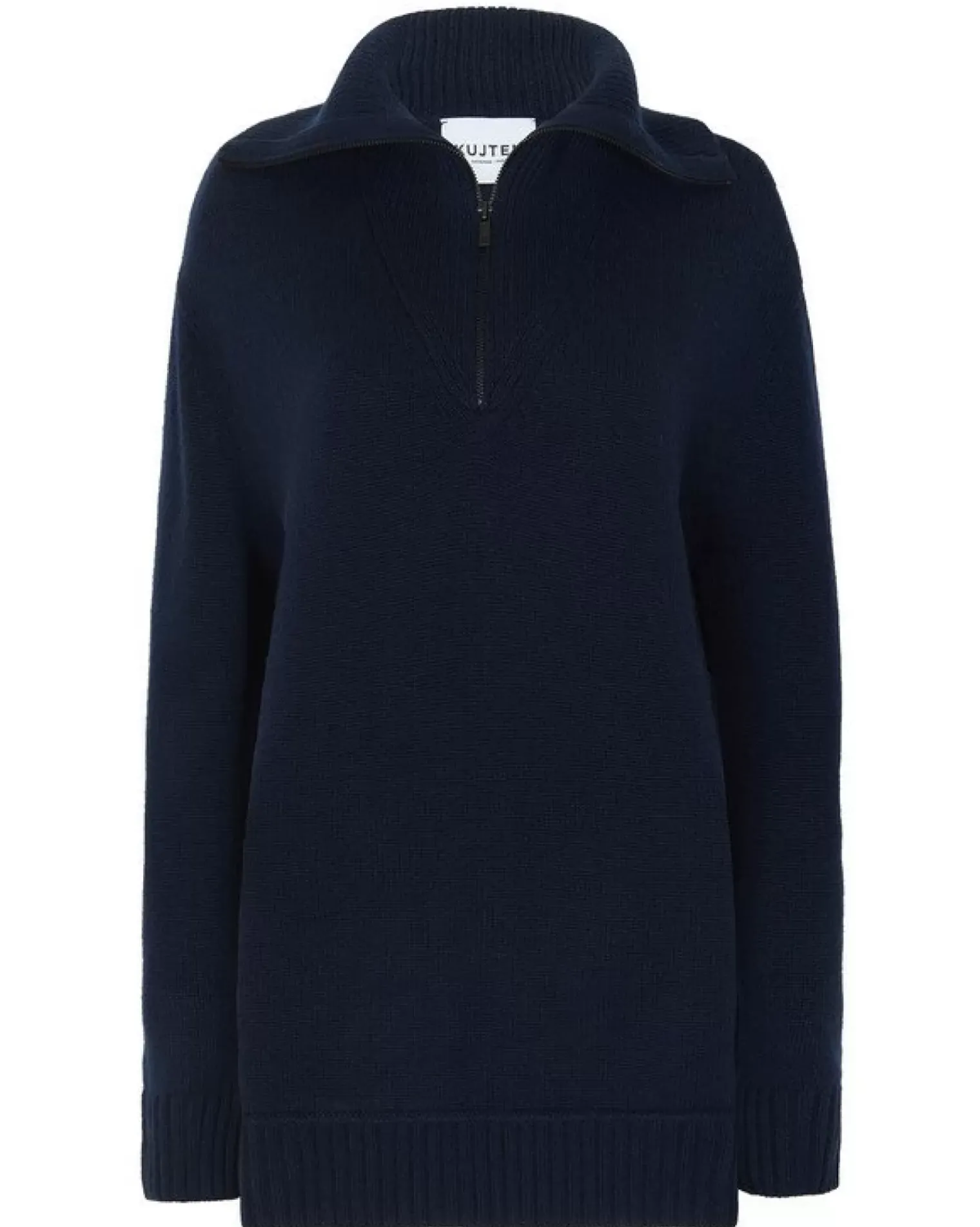 Kujten Sweaters & Sweatshirts>Women Oversized Cashmere Trucker Sweater Bleu Marine Fonce